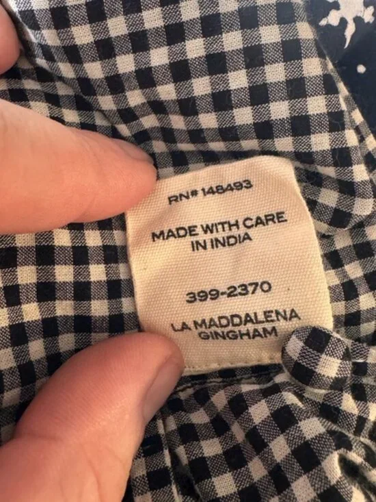 Doen Mallory Dress Gingham Xs - Picture 7 of 7